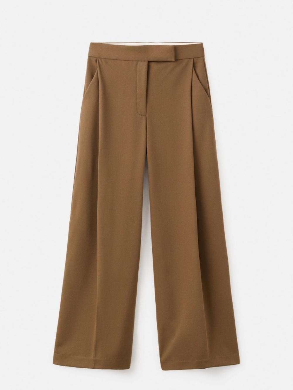 Pleated wide leg trousers